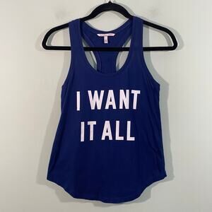 Victoria's Secret Navy "I Want It All" Racerback Tank Size XS